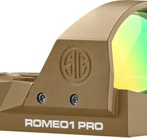 SIG REFLEX SIGHT ROMEO1 PRO - 6MOA DOT 1X30 STEEL SHROUD FDE