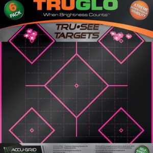 TRUGLO TRU-SEE REACTIVE TARGET - 5 DAIMOND 6-PACK PINK