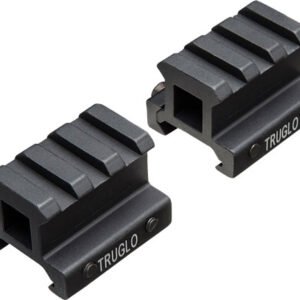 TRUGLO 2-PIECE PICATINNY RISER - MOUNT 3/4" RISE 1.36" LENGTH