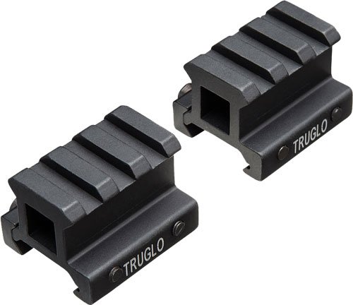 TRUGLO 2-PIECE PICATINNY RISER - MOUNT 3/4" RISE 1.36" LENGTH