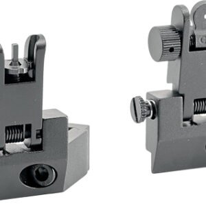 JE FLIP UP FRONT/REAR SIGHT - 45 DEGREE OFFSET ALUMINUM BLK