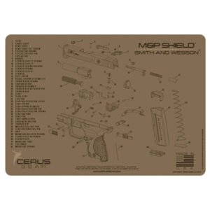 M&P SHIELD SCHEMATIC PROMAT - COYOTE TAN
