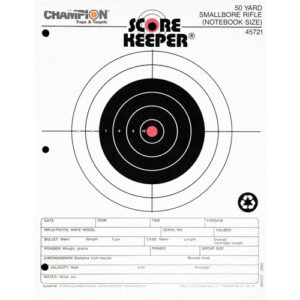 SCOREKEEPER TARGETS - FLUORESCENT ORANGE BULL - 50 YD. SMALL BORE NOTEBOOK (12 PACK)
