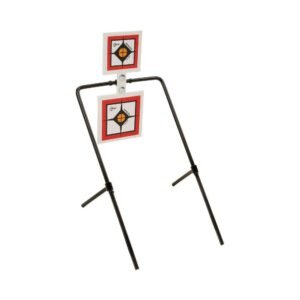 Allen EZ-Aim Hardrock AR500 Square Spinner Targets & Stand for Rimfire Rounds & Centerfire Pistols 9.5"W x 22.75"H White/Red/Black