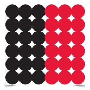 Birchwood Casey Dirty Bird Repair Pasters 1" Red and Black 432/ct