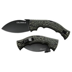 Cold Steel Colossus Folding Knife 4" Leaf Blade Black