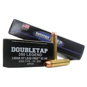 Double Tap DT Lead Free Rifle Ammunition 350 Legend 140gr SC-HP 2285 fps 20/ct