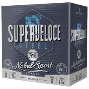 Nobel Target Steel Shotshells 20 ga 2-3/4" 7/8oz 1378 fps #7 25/ct