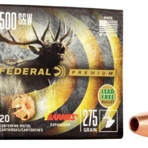 Federal Premium Barnes Expander Handgun Ammunition .500 S&W 275 gr JHP 1660 fps 20/ct