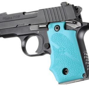 Hogue Rubber Grip with Finger Grooves for SIG Sauer P238 - Aqua