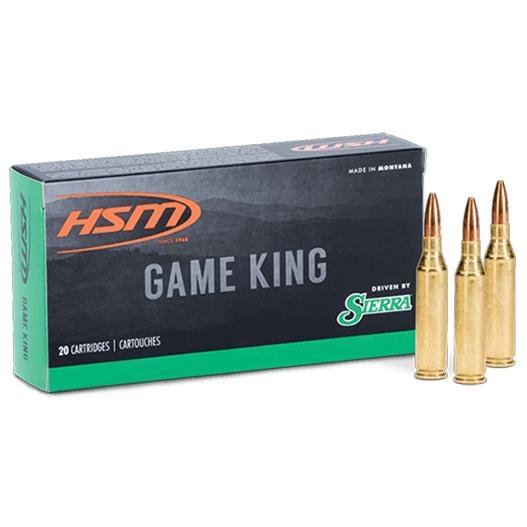 HSM GameKing Rifle Ammunition 6mm Rem100gr SP 20/ct
