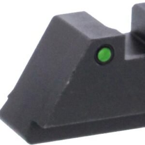 Green Tritium LimeGreenLumi Rnd Outline .315/Black .394 for Glock Tall Supp