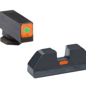 Green Tritium Outline Orange Square (non trit) REAR for Glock Gen 1-4