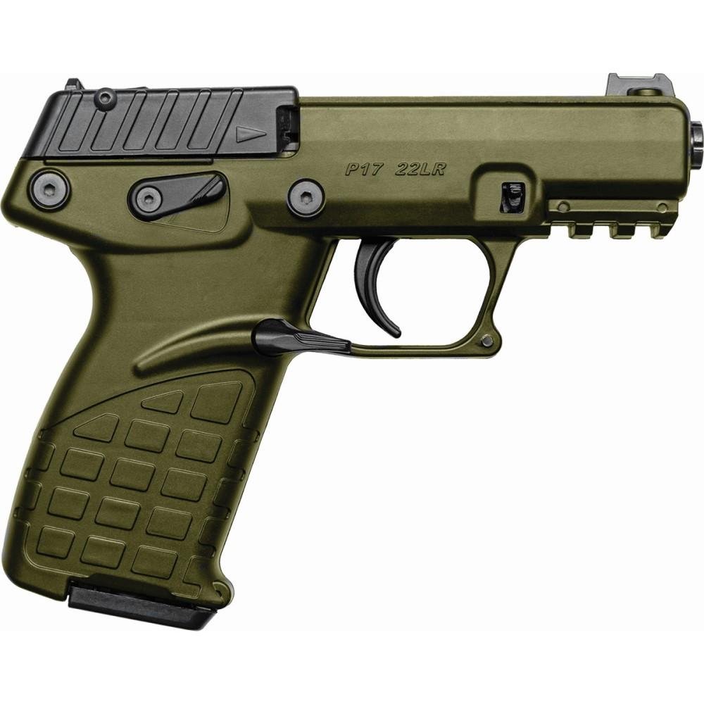 Kel-Tec P17 Handgun .22LR 16rd Magazines (3) 3.93" Barrel Green
