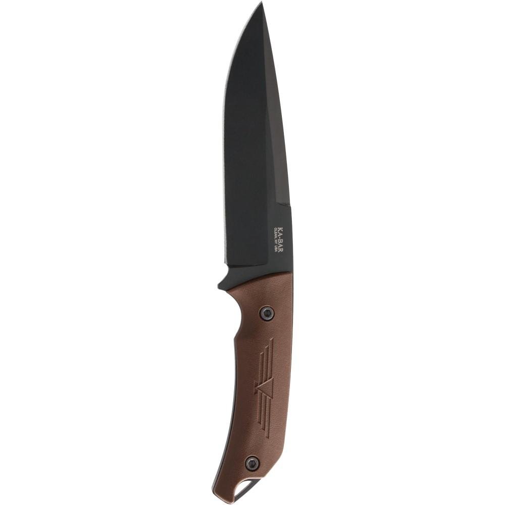 Ka-Bar Jarosz Turok Fixed Knife 6-1/4" Clip Point Blade Brown