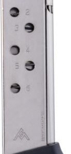 Mec-Gar Handgun Magazine Walther PPK .380 ACP Carbon Steel Tube Nickel 6 rds