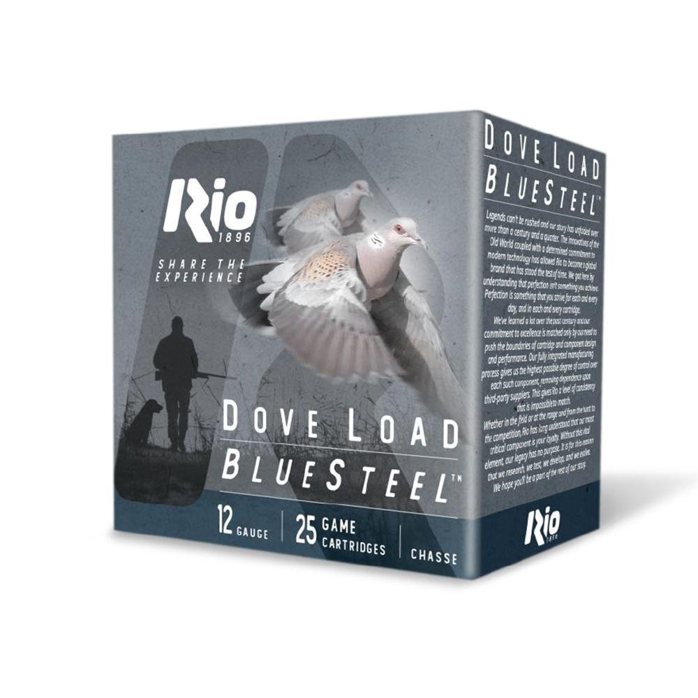 Rio Bluesteel Dove Load Shotshells 12 ga 2-3/4" 1oz 1350fps #6 25/ct