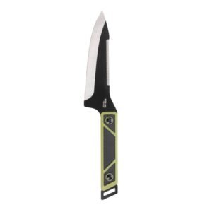 SOG Knives Terragrip Camp Knife 6-7/10" Drop Point Blade Black Green