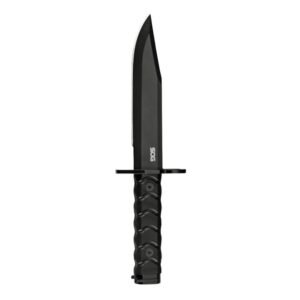 SOG Knives BAR15C Clip Point Bayonet Fixed Knife 7-1/10" Clip Point Blade Black