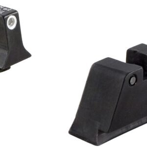 Trijicon Bright & Tough Night Sight Suppressor Night Sight Set for Glock - White Front/Black Rear with Green Lamps
