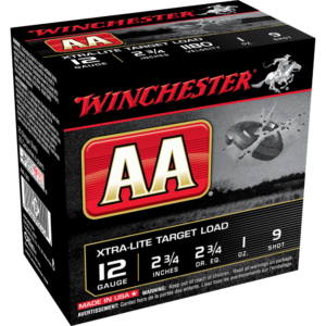 Winchester AA Target 12 ga 2 3/4" 1 oz #9 - 25/ct