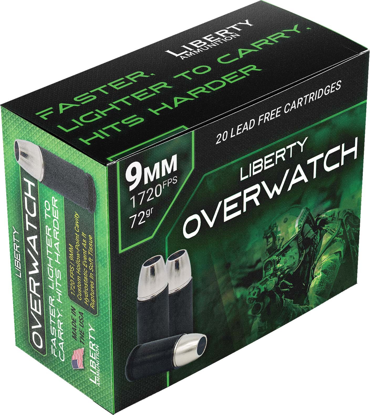 LIB 9MM 72GR OVERWTCH HP 20RD