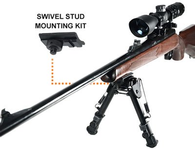 UTG BIPOD TACTICAL OP 5.9-7.3" - PICATINNY MOUNT W/STUD ADAPTR - Image 3