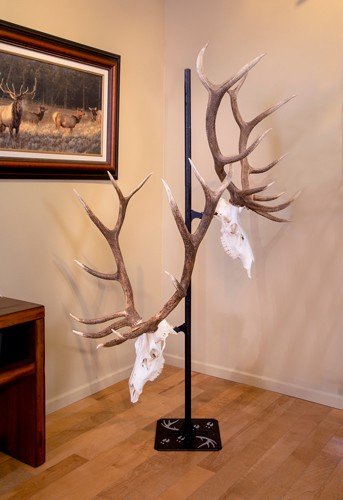 SKULL HOOKER TROPHY TREE W/ 5 - BRACKETS CUSTOMIZABLE DISPLAY - Image 2