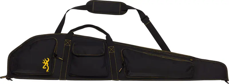BROWNING BUCK MARK LOGO GUN - CASE 50" RIFLE BLK/GLD W/SLING