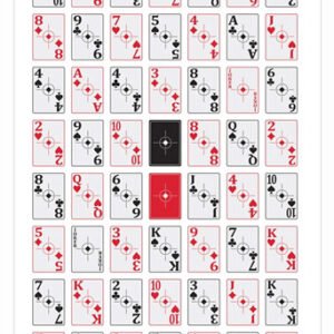 B/C TARGET EZE-SCORER 23"X35" - 52-CARD SHOOT-UP 5 TARGETS