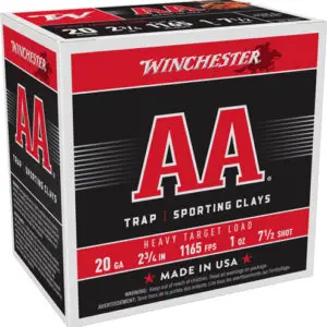 WINCHESTER AA 20GA 2.75" 1OZ - #7.5 1165FPS 250RD  CASE LOT