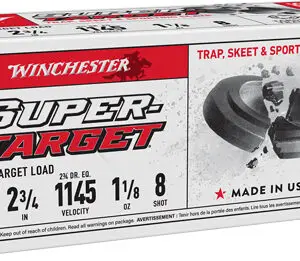 WINCHESTER TARGET 12GA 2.75" - 1-1/8OZ #8 1145FPS 200RD CASE